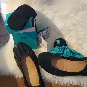 Tieks size 8 black ballet flat shoe